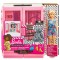 Set Barbie by Mattel Fashion and Beauty Dulap cu haine si papusa