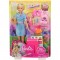 Set Barbie by Mattel Travel papusa cu accesorii FWV25