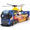 Set Dickie Toys Rescue Transporter 40 cm cu camion, masina, elicopter si accesorii