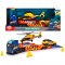 Set Dickie Toys Rescue Transporter 40 cm cu camion, masina, elicopter si accesorii