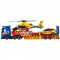 Set Dickie Toys Rescue Transporter 40 cm cu camion, masina, elicopter si accesorii