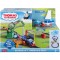 Set Fisher Price by Mattel Thomas and Friends Bridge Lift Thomas and Skiff cu sina, locomotiva motorizata si vagon