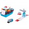 Set Majorette Creatix Logistic Freight Ship cu nava, camion si macara