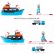 Set Majorette Creatix Logistic Freight Ship cu nava, camion si macara