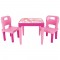 Set Masuta cu 2 scaune pentru copii Pilsan Hobby Study Table pink