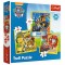 Set puzzle 3 in 1 Trefl Paw Patrol, Marshall Rubble si Chase, 1x20 piese, 1x36 piese, 1x50 piese