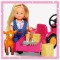 Set Simba Papusa Evi Love 12 cm, tractor cu remorca si accesorii