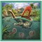 Set puzzle 3 in 1 Trefl Lumea extraordinara a dinozaurilor, 1x20 piese, 1x36 piese, 1x50 piese