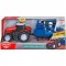 Tractor Dickie Toys Massey Ferguson Animal Trailer 26 cm cu lumini, sunete, remorca si figurina vaca