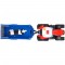 Tractor Dickie Toys Massey Ferguson Animal Trailer 26 cm cu lumini, sunete, remorca si figurina vaca