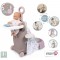 Valiza multifunctionala pentru papusi Smoby Baby Nurse 3 in 1 maro