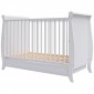 Patut copii din lemn Hubners Mara 120x60 cm alb cu sertar