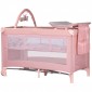 Patut pliabil cu saltea de infasat Chipolino Luna pink marshmallow