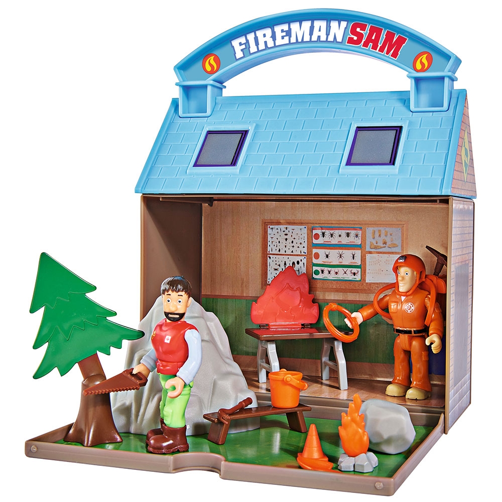 Jucarie Simba Statie montana Mountain Activity Centre Fireman Sam Bergstation cu 2 figurine si accesorii Accesorii