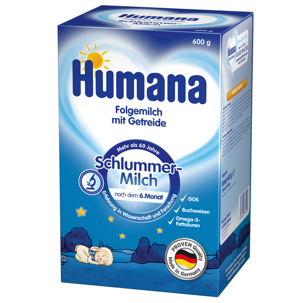 Lapte Praf Topfer 0 6 Luni 3 Lapte praf Humana de noapte cu cereale de la 6 luni 600 g