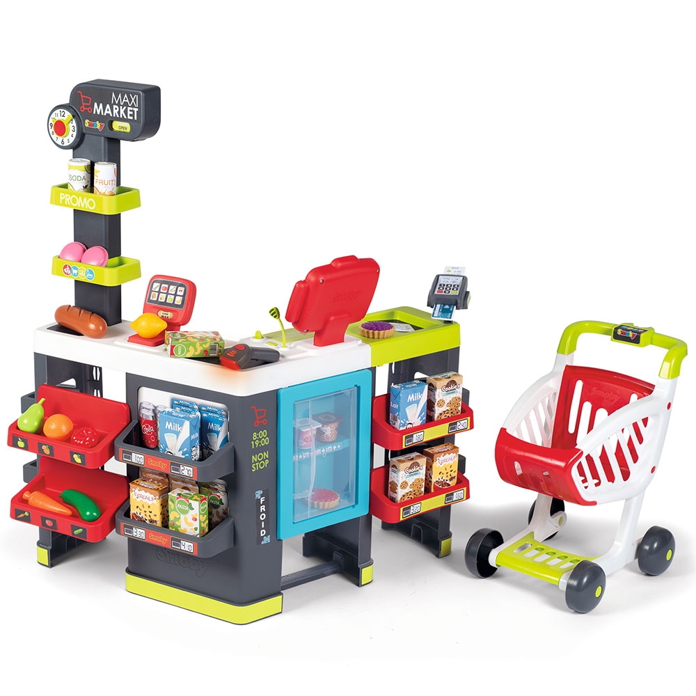 Magazin Pentru Copii De Jucarie 10 Magazin pentru copii Smoby Maxi Market cu 50 accesorii