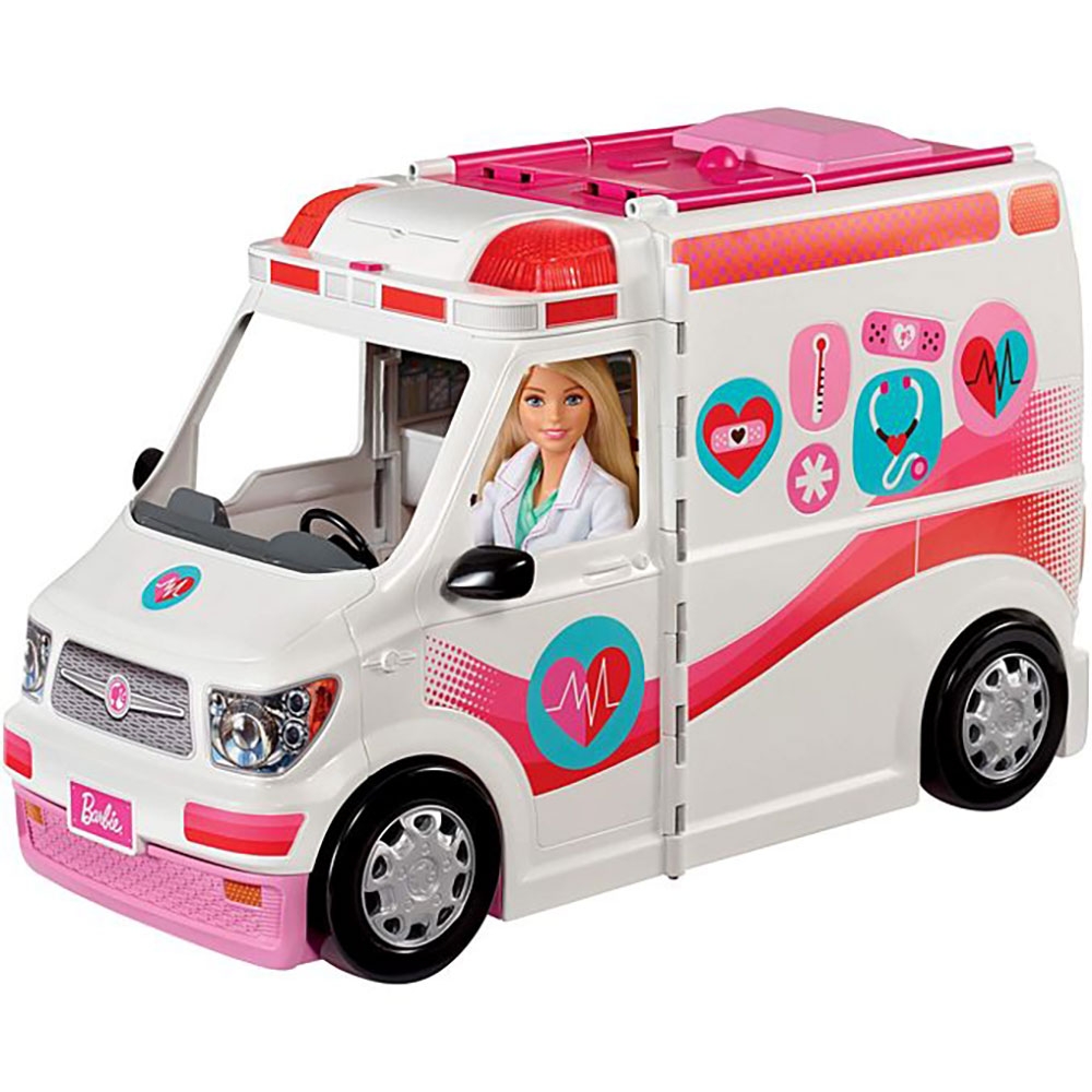 Masina ambulanta Barbie by Mattel I can be Clinica mobila 2 in 1 Accesorii