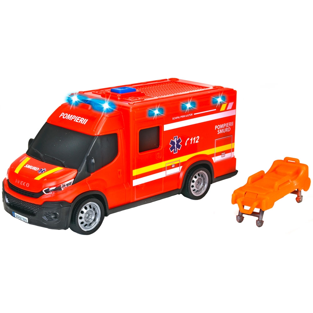 Masina ambulanta Dickie Toys Iveco Daily Ambulance 1:32 18 cm rosu Jucarii copii