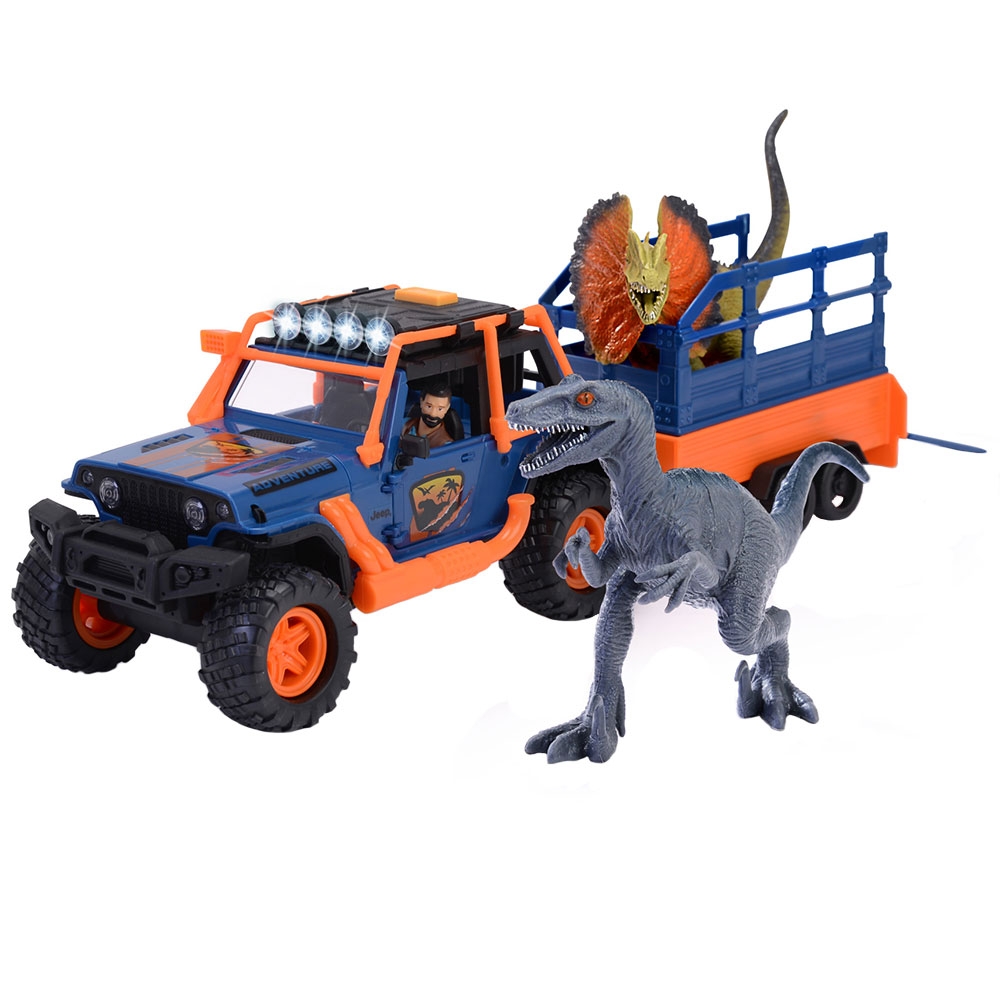 Masina Dickie Toys Dino Commander cu 3 figurine Commander