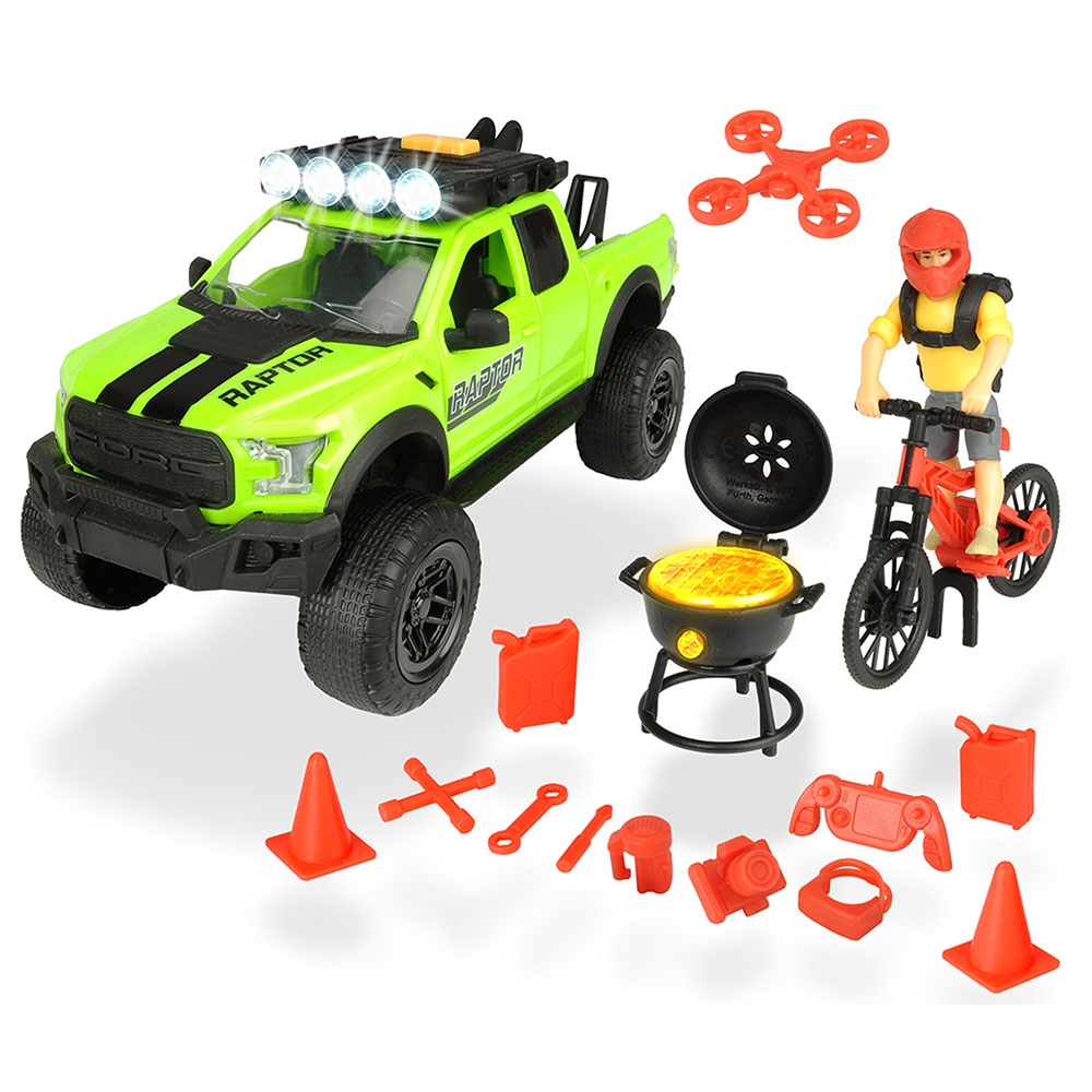 Masina Dickie Toys Playlife Bike Trail Set cu figurina si accesorii Accesorii