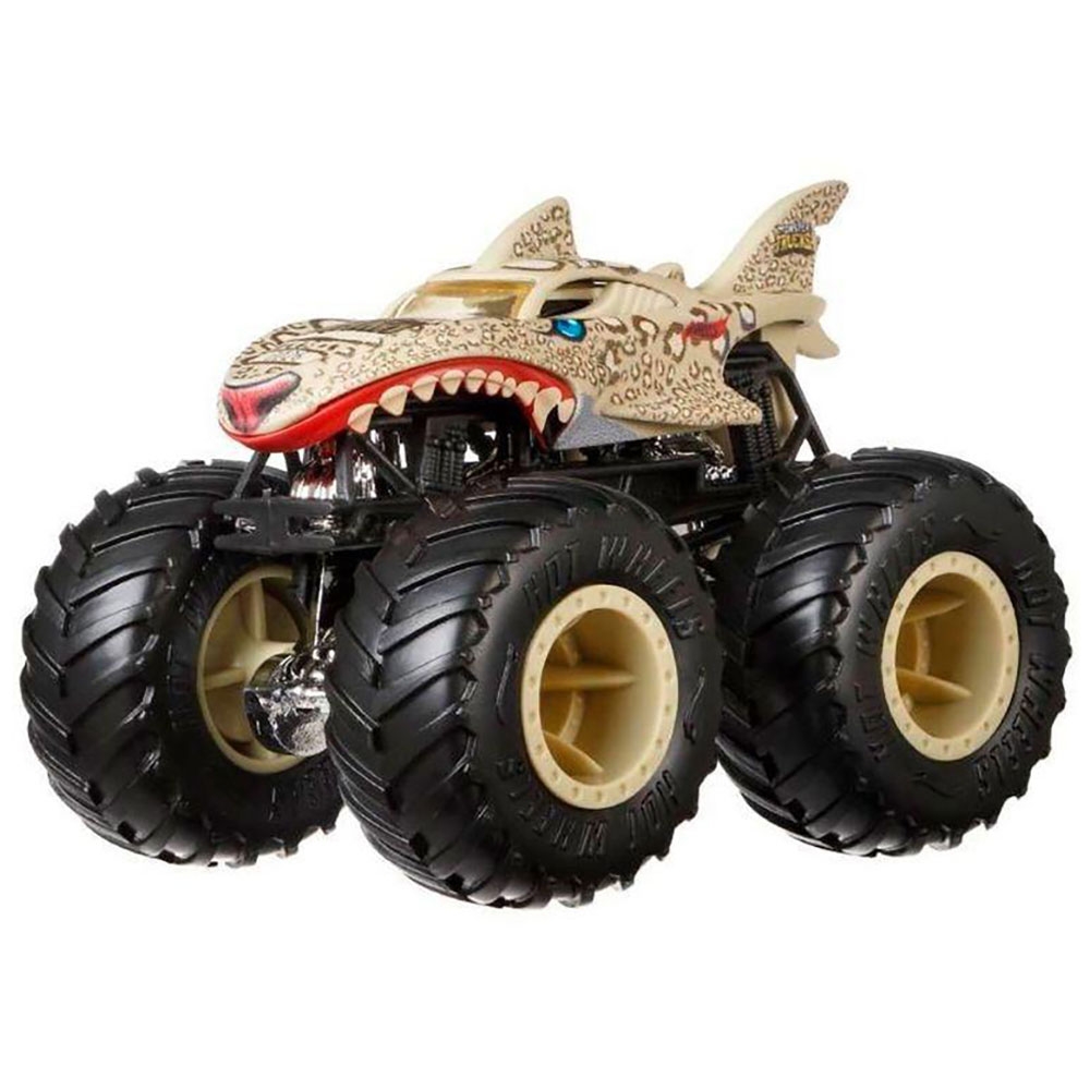 Masina hot wheels by mattel monster trucks leopard shark
