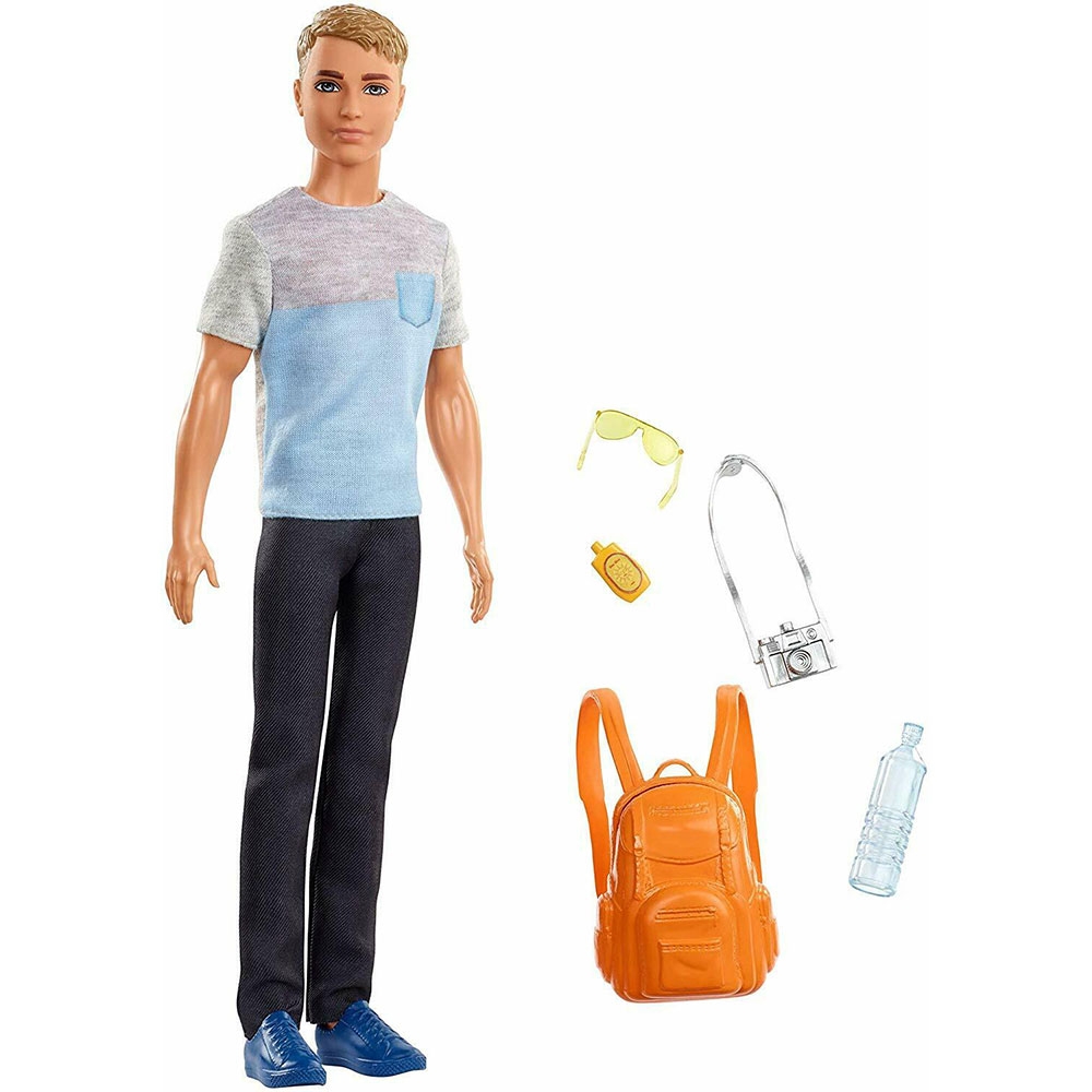 Papusa Barbie by Mattel Travel Ken Accesorii