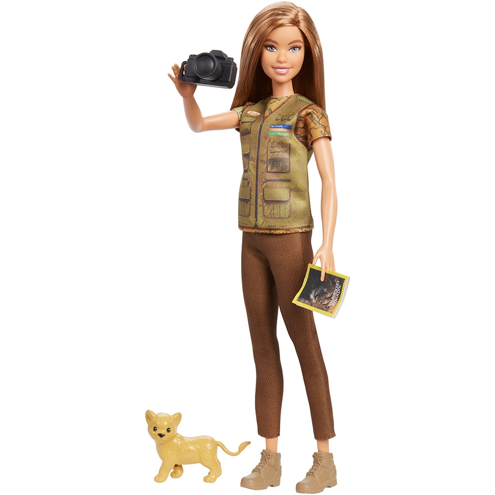 Papusa Barbie by Mattel National Geographic Fotojurnalista Accesorii