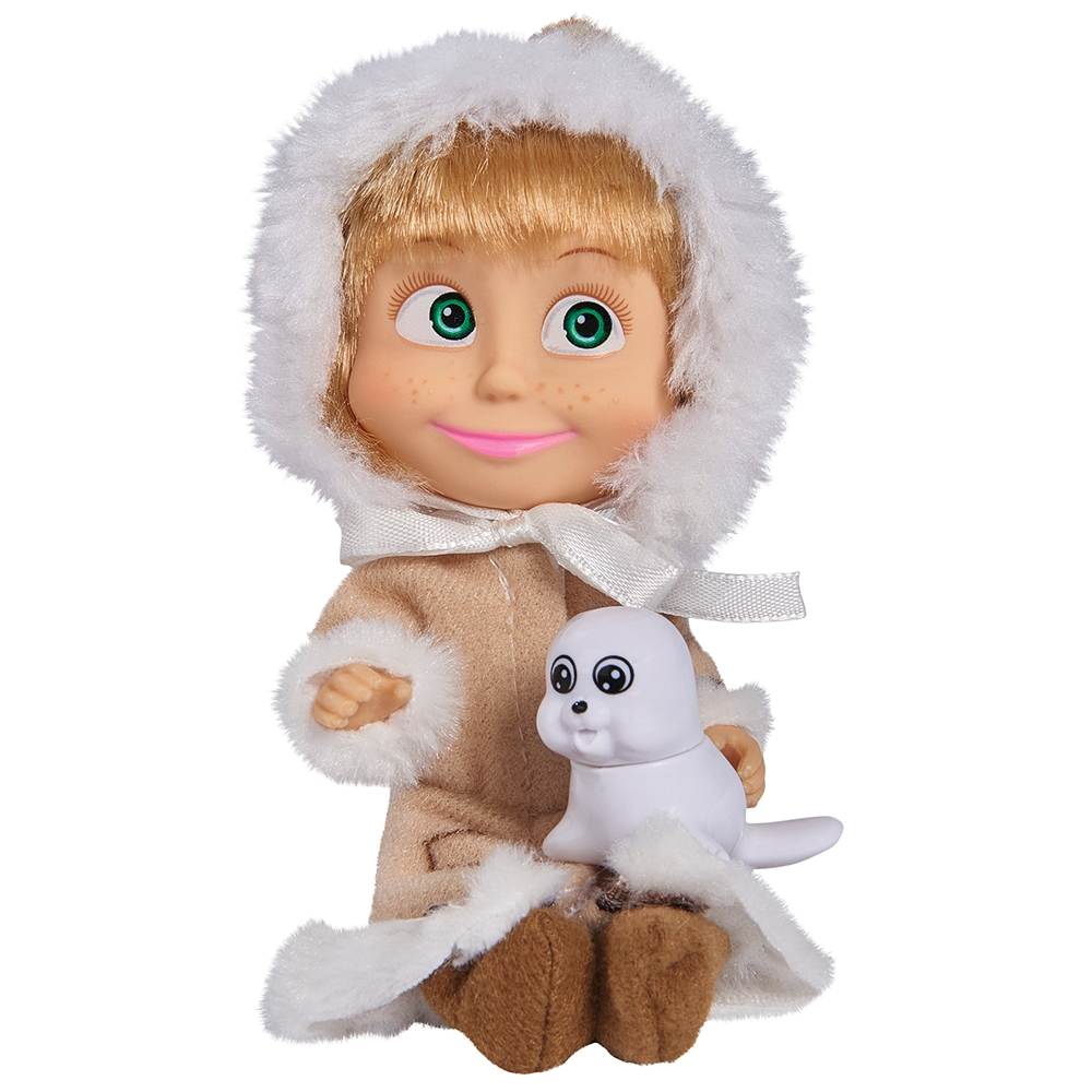 Papusa simba masha and the bear 12 cm masha eschimos cu figurina
