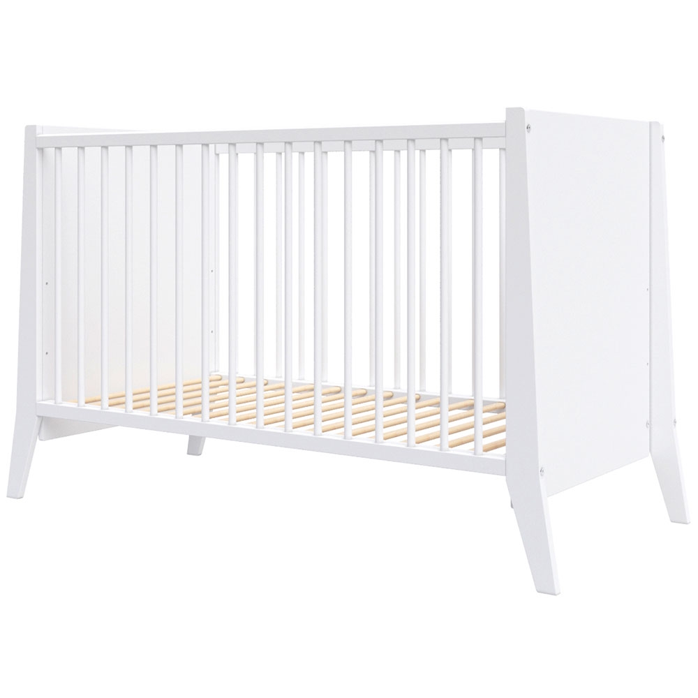 Patut copii din lemn Hubners Cosmo 120×60 cm alb Hubners