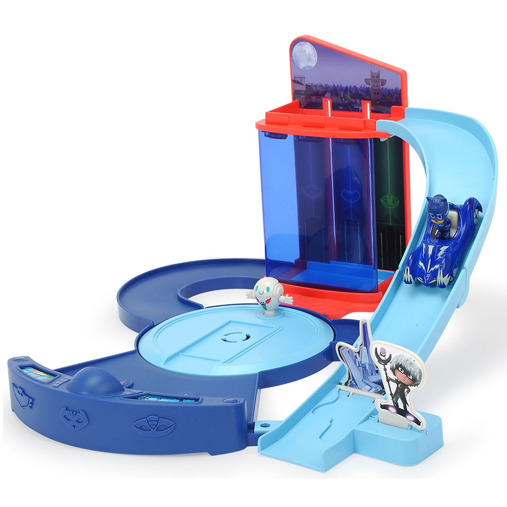 Pista de masini Dickie Toys Eroi in Pijama Control Centre cu 1 masinuta si 1 figurina Centre