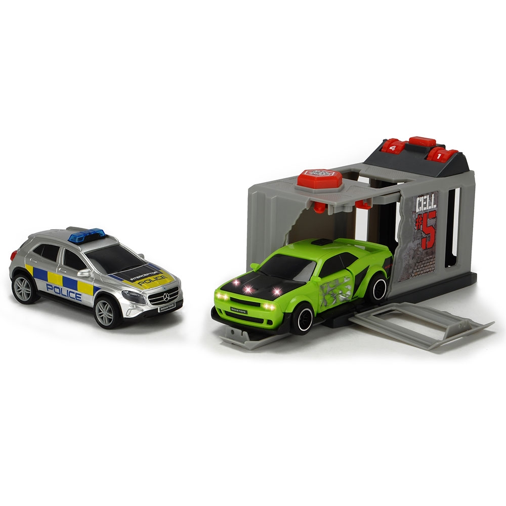 Pista de masini Dickie Toys Prison Break cu 2 masini Break