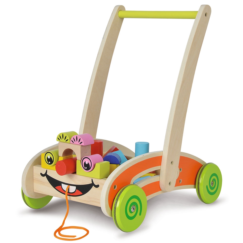 Carucior Eichhorn Activity Walker cu 35 cuburi Jucarii copii