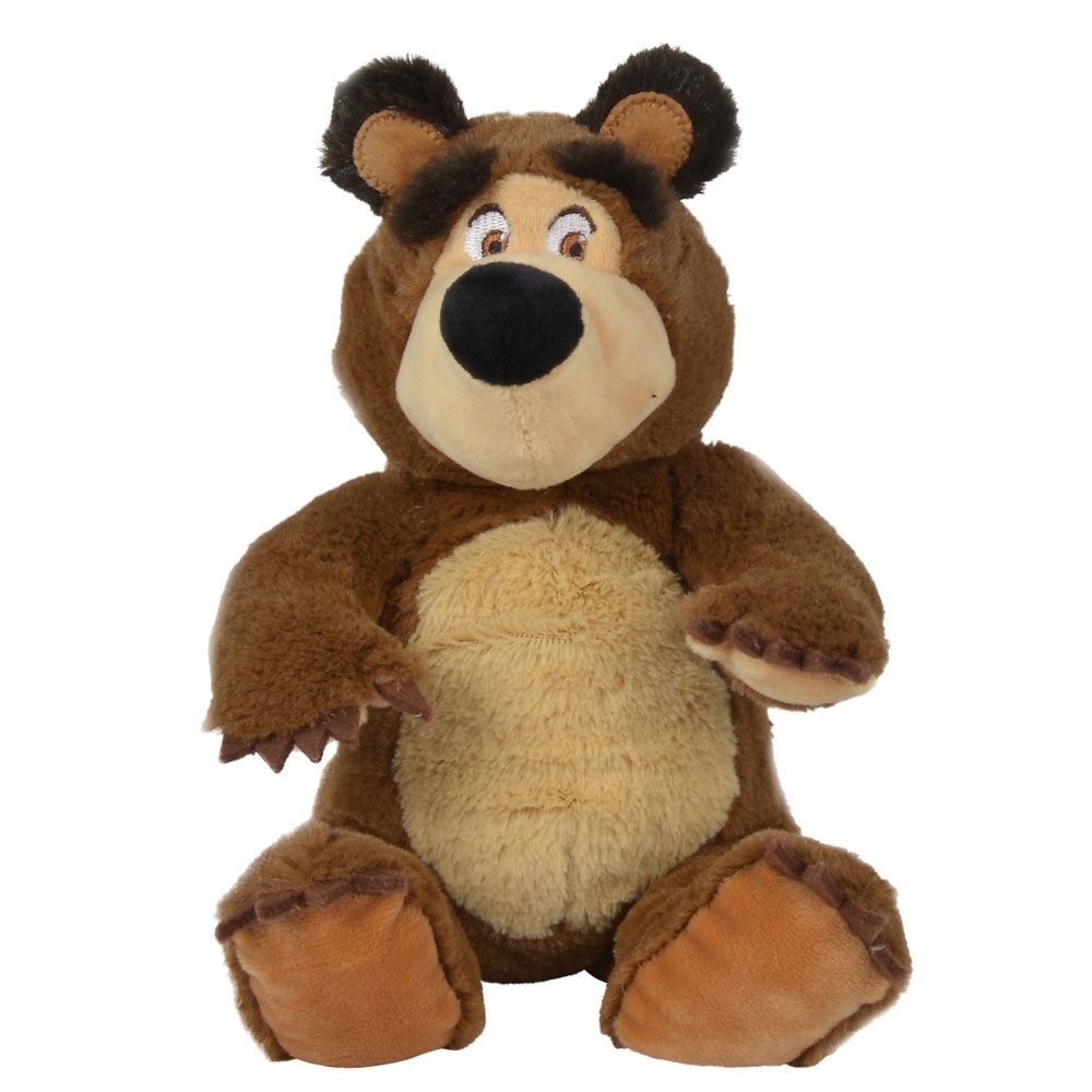 Jucarie de plus Simba Masha and the Bear, Bean Bag Bear 20 cm hubners.ro