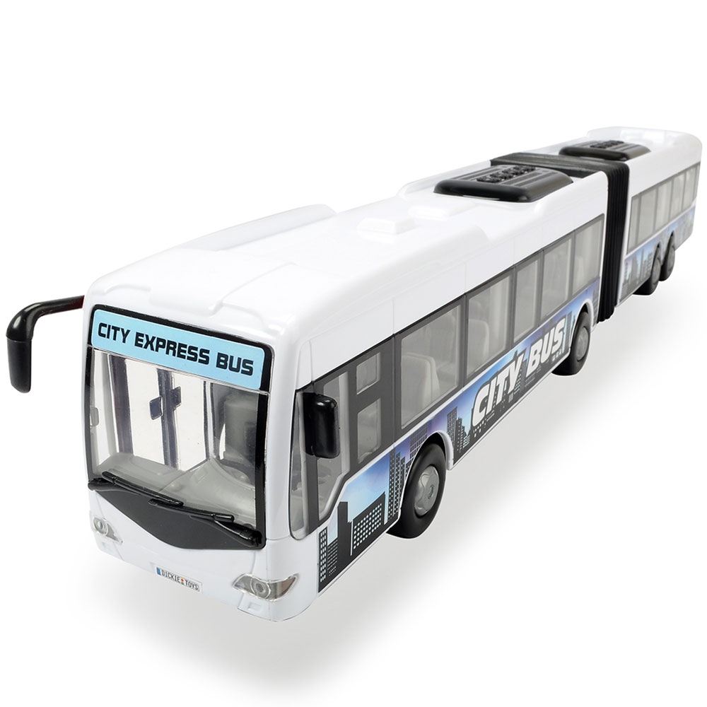 Autobuz Dickie Toys City Express Bus alb Jucarii copii