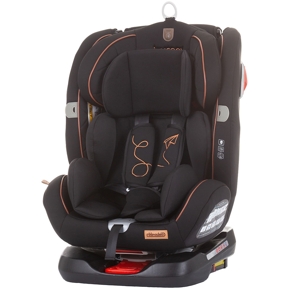 Scaun auto Chipolino Journey 0-36 kg ebony cu sistem Isofix si sezut rotativ 0-36