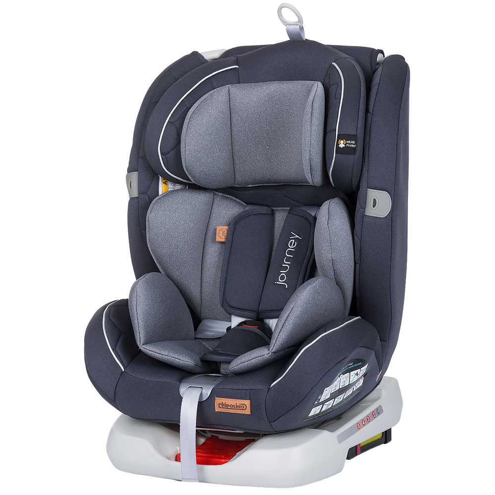 Scaun auto Chipolino Journey 0-36 kg platinum cu sistem Isofix si sezut rotativ 0-36