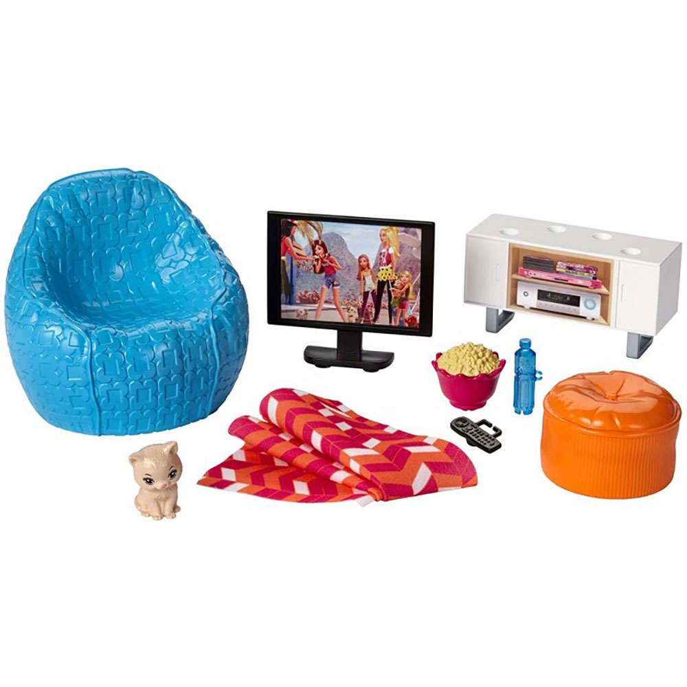 Set barbie by mattel estate movie night cu accesorii dvx46