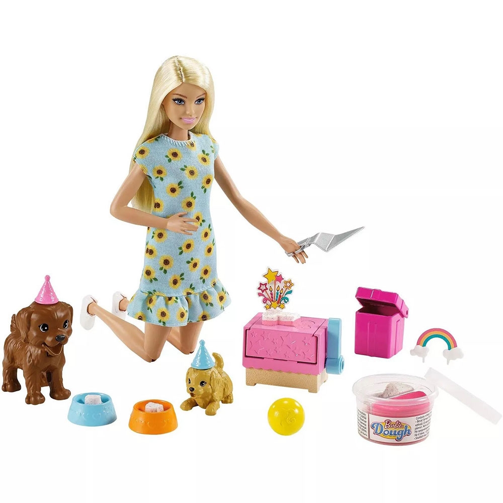 Set Barbie by Mattel Puppy Party cu papusa si accesorii Accesorii