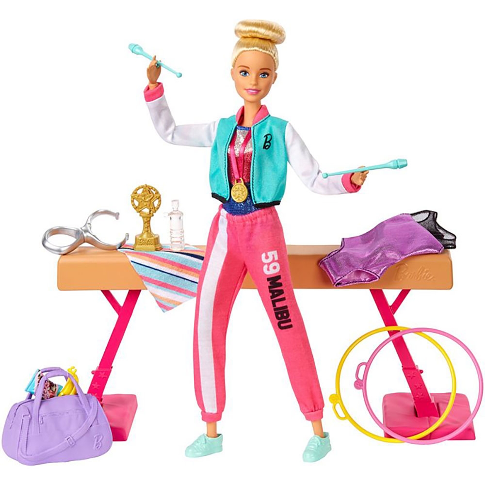 Set Barbie by Mattel Careers Gimnasta Accesorii