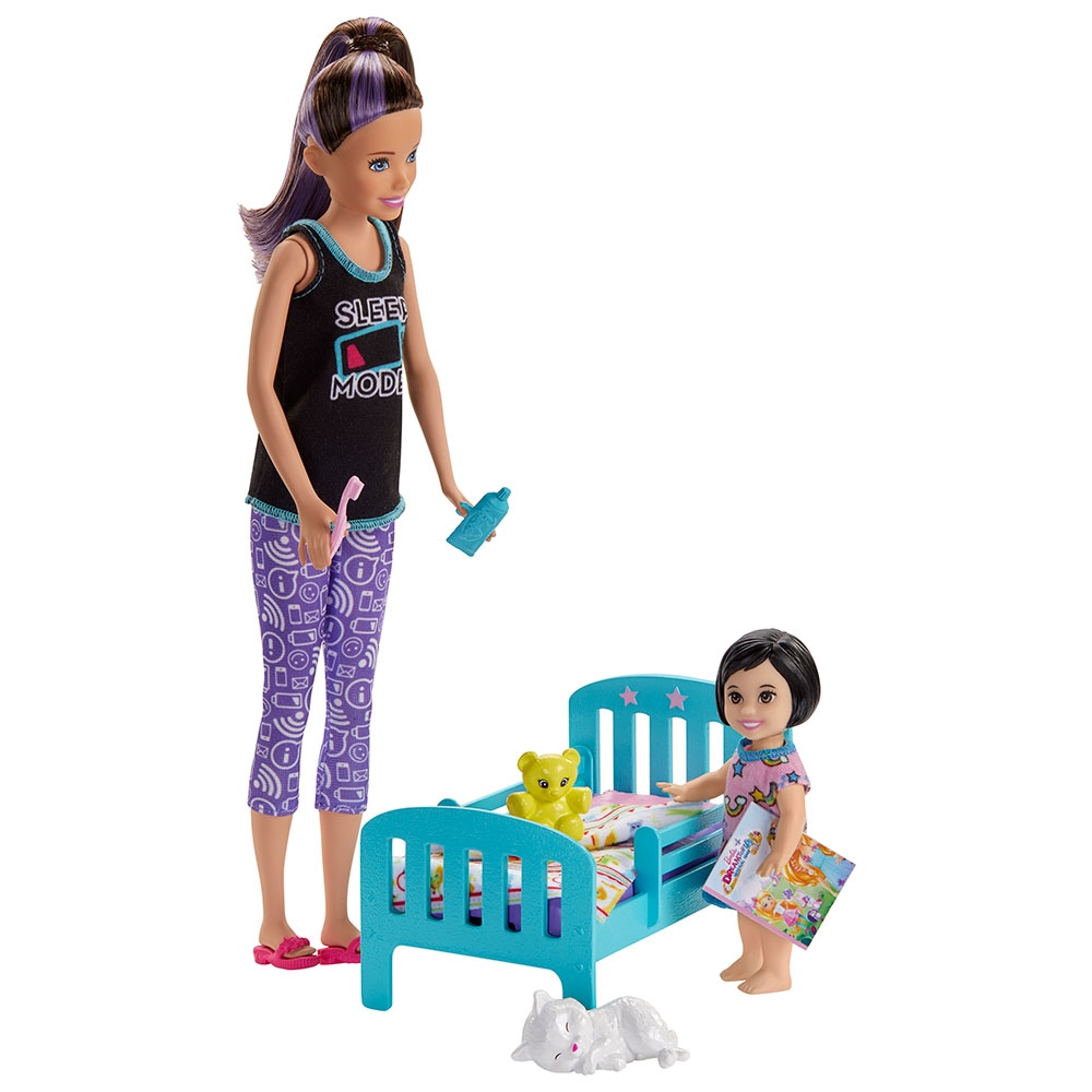 Set Barbie by Mattel Family Skipper Mergem la nani Accesorii