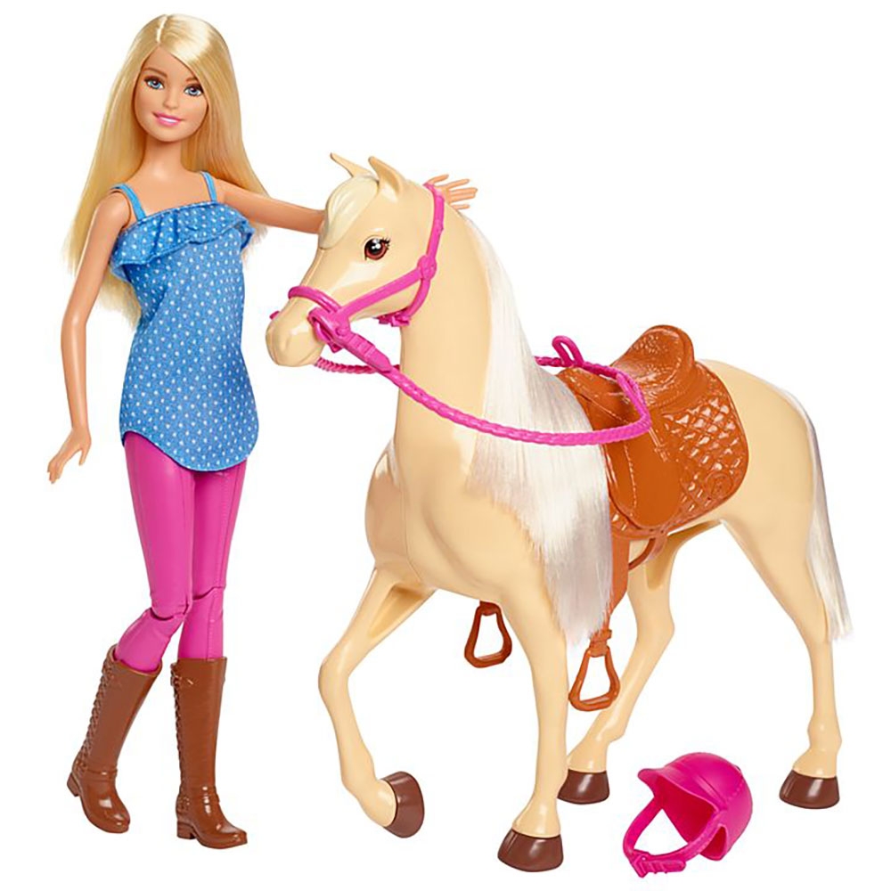 Set Barbie by Mattel Family Pets papusa cu cal Accesorii