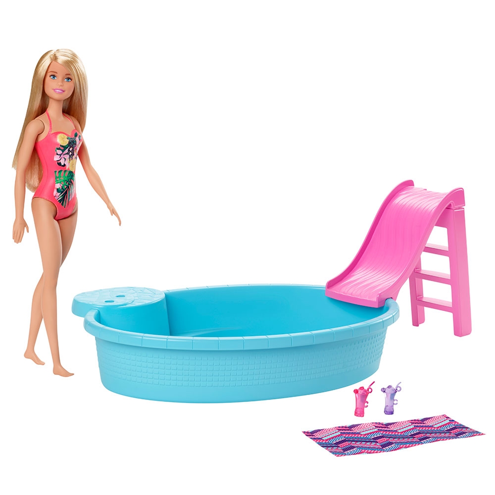 Set Barbie by Mattel Fashion and Beauty Piscina si papusa Accesorii
