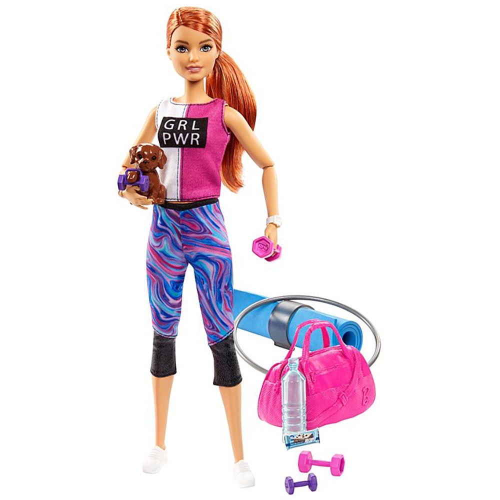 Set Barbie by Mattel Wellness and Fitness papusa cu figurina si accesorii GJG57 Accesorii