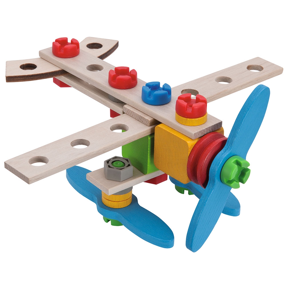 Set constructie din lemn Eichhorn Airplane 40 piese