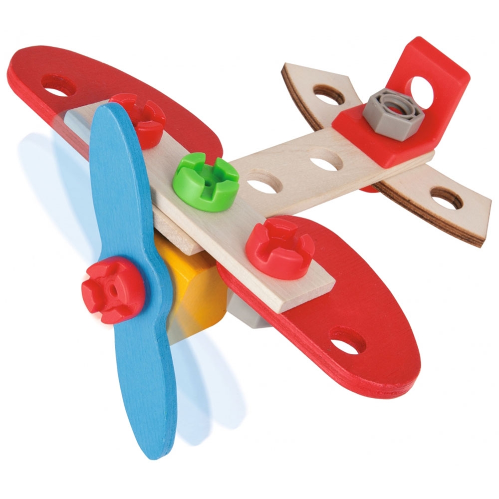Set constructie din lemn Eichhorn Airplane 18 piese Eichhorn