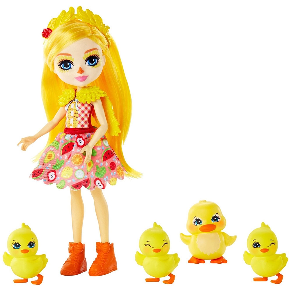 Set Enchantimals by Mattel Dinah Duck With Slosh And Family Papusa cu 4 figurine Accesorii