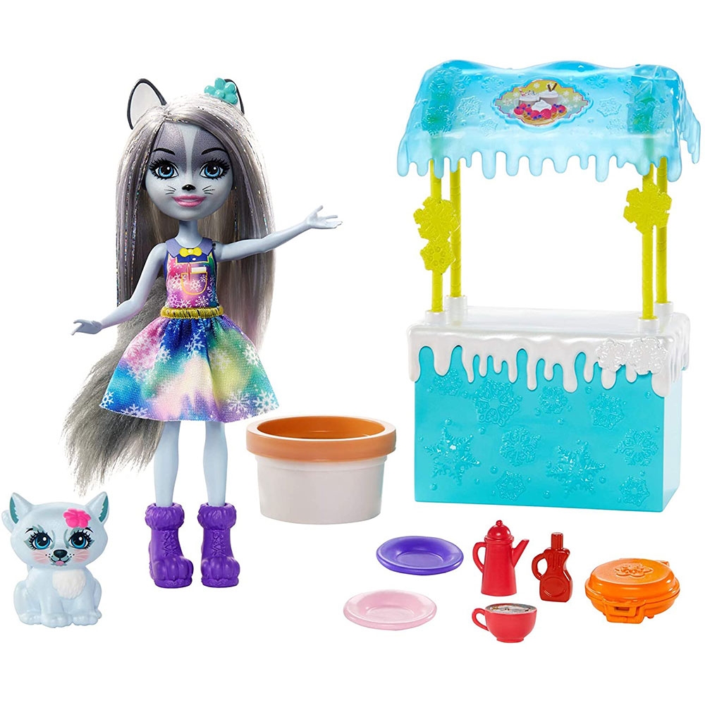Set Enchantimals by Mattel papusa Hawna Husky, figurina Whipped Cream si accesorii Accesorii