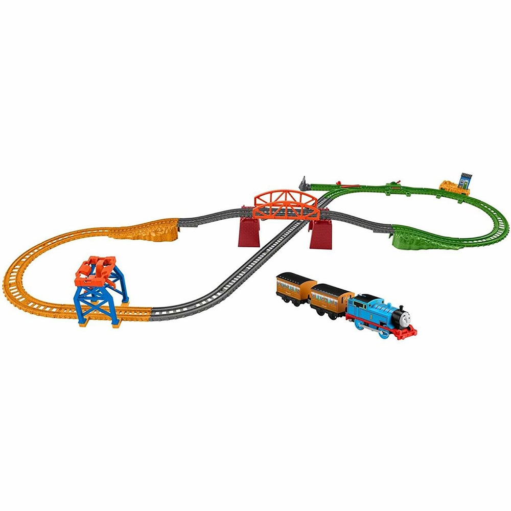 Set Fisher Price by Mattel Thomas and Friends 3 in 1 cu sina, vagoane si locomotiva motorizata and