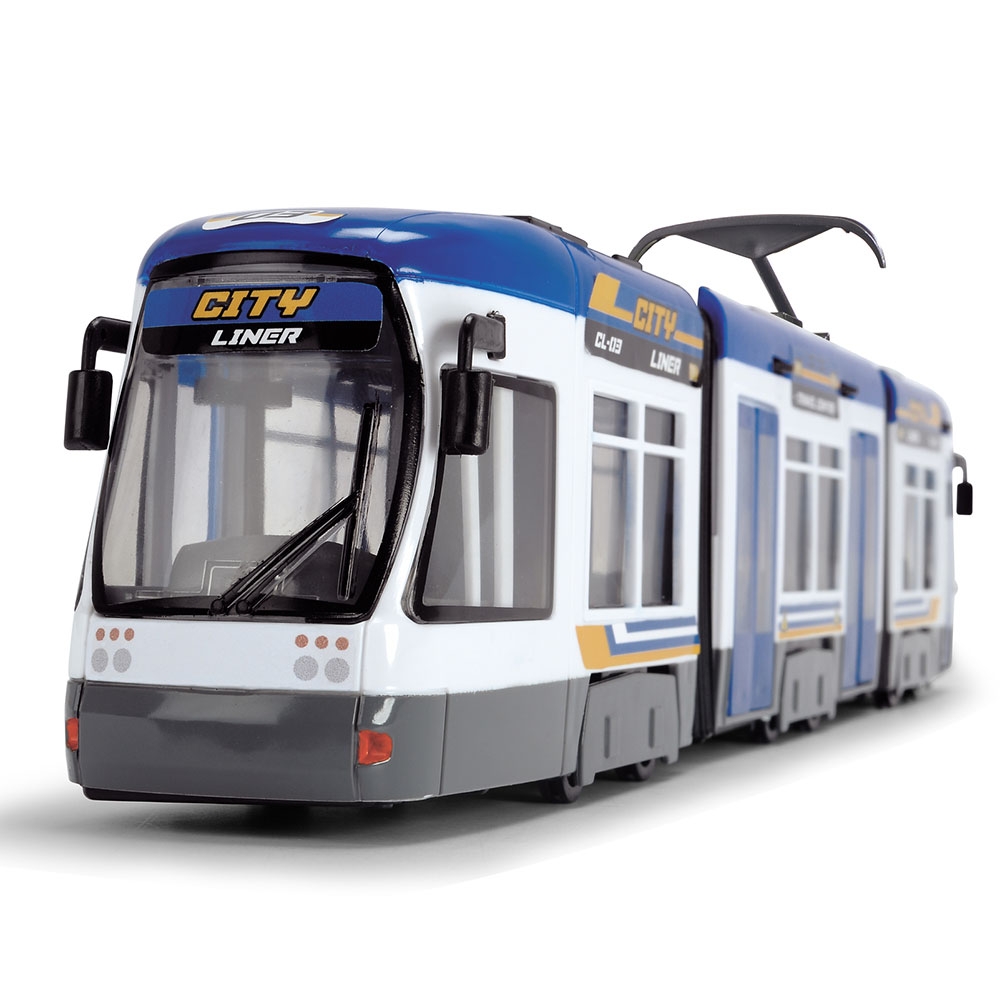 Tramvai Dickie Toys City Liner albastru albastru