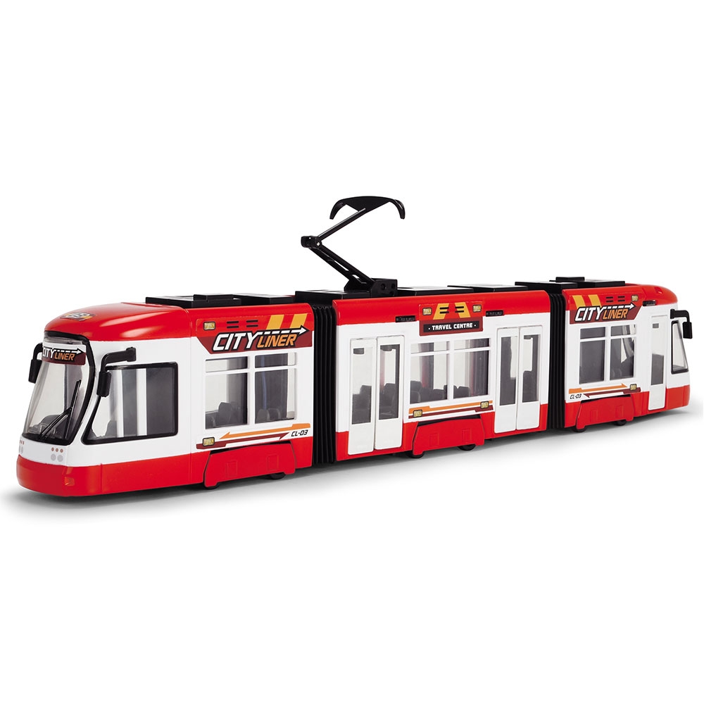 Tramvai Dickie Toys City Liner rosu City